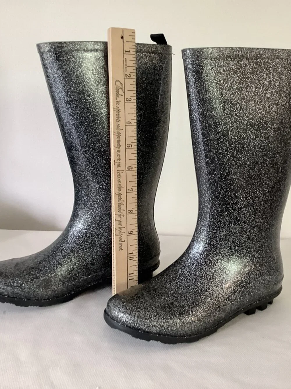 Kids Tall Rain Boots Black Size 3 / 4.